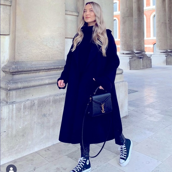 Zara oversized wool coat with patch pockets bloggers fav - Picture 3 of 16